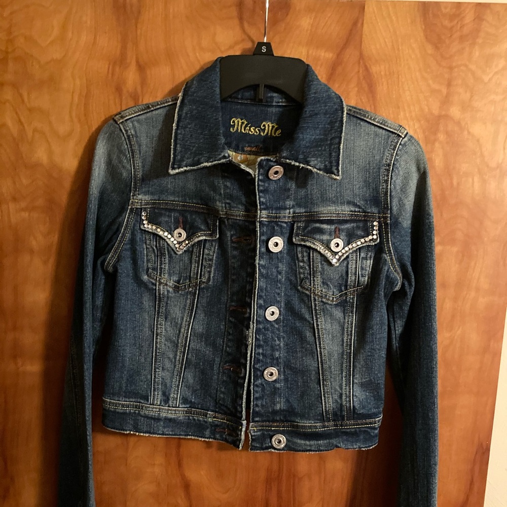 Miss Me Rhinestone Jean Jacket - Picture 2 of 10
